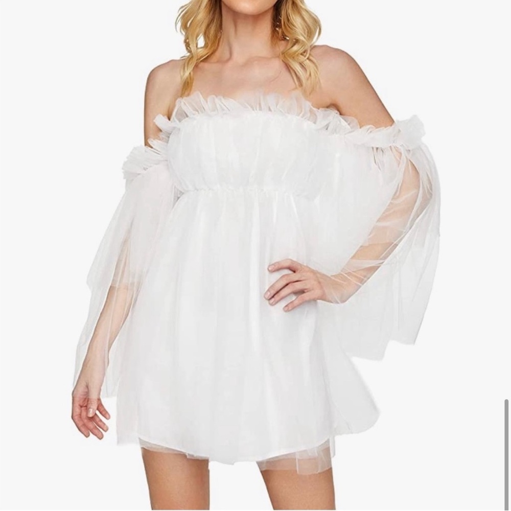 White Off-Shoulder Mini Dress